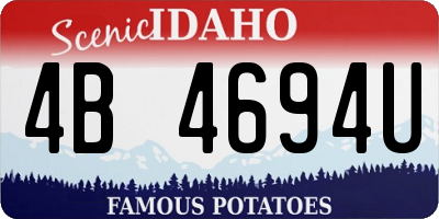 ID license plate 4B4694U