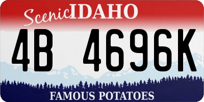 ID license plate 4B4696K