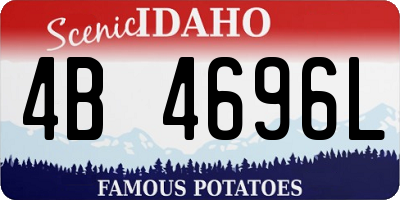 ID license plate 4B4696L