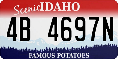 ID license plate 4B4697N