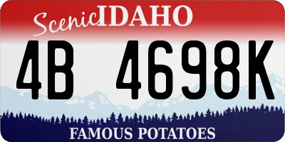 ID license plate 4B4698K