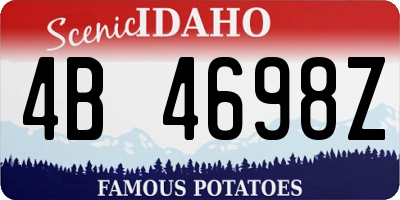 ID license plate 4B4698Z