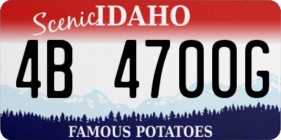 ID license plate 4B4700G