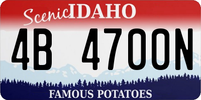 ID license plate 4B4700N
