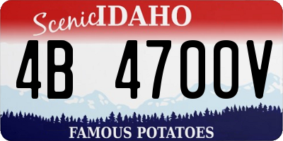 ID license plate 4B4700V