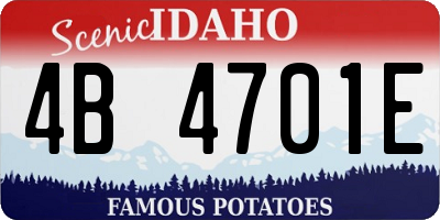ID license plate 4B4701E