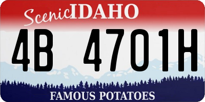ID license plate 4B4701H