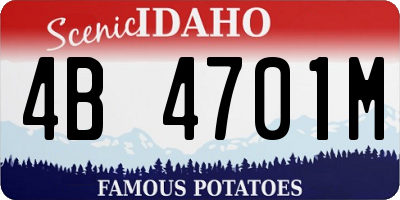 ID license plate 4B4701M