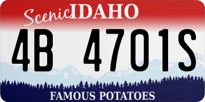 ID license plate 4B4701S