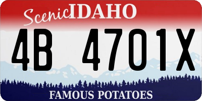ID license plate 4B4701X