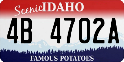 ID license plate 4B4702A