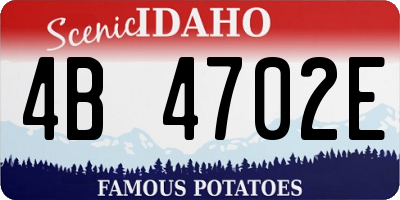 ID license plate 4B4702E
