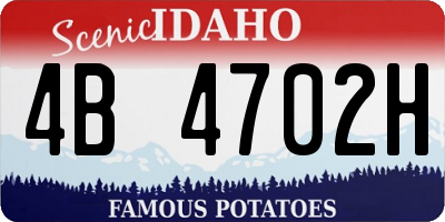 ID license plate 4B4702H