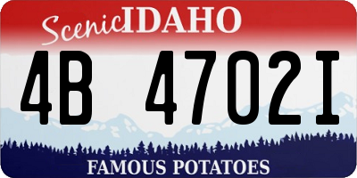 ID license plate 4B4702I