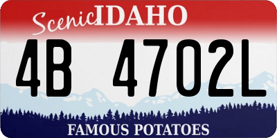 ID license plate 4B4702L