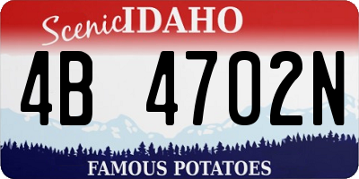 ID license plate 4B4702N