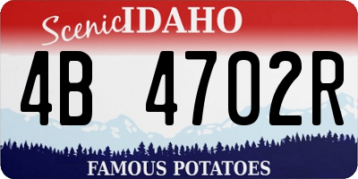 ID license plate 4B4702R