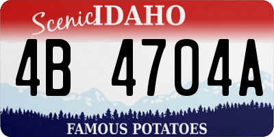 ID license plate 4B4704A