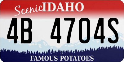 ID license plate 4B4704S