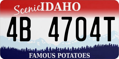 ID license plate 4B4704T