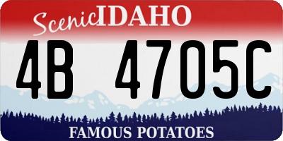 ID license plate 4B4705C