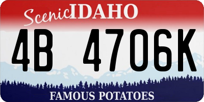 ID license plate 4B4706K