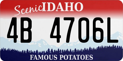 ID license plate 4B4706L