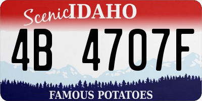 ID license plate 4B4707F