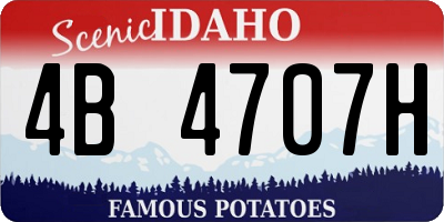 ID license plate 4B4707H