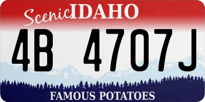 ID license plate 4B4707J