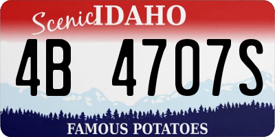 ID license plate 4B4707S