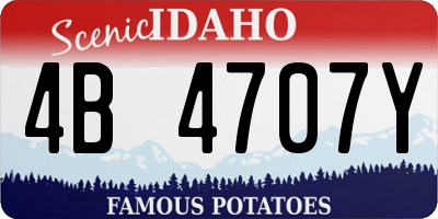 ID license plate 4B4707Y