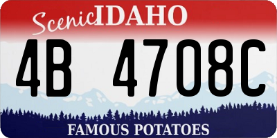 ID license plate 4B4708C