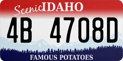 ID license plate 4B4708D