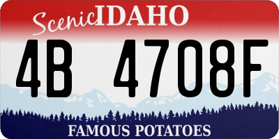 ID license plate 4B4708F