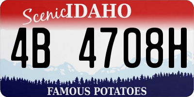 ID license plate 4B4708H