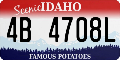 ID license plate 4B4708L