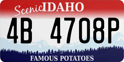 ID license plate 4B4708P