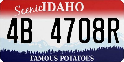 ID license plate 4B4708R
