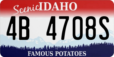 ID license plate 4B4708S