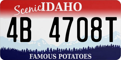ID license plate 4B4708T