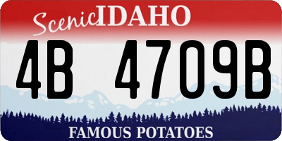 ID license plate 4B4709B