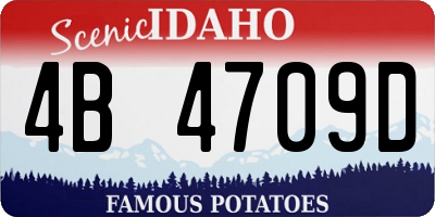 ID license plate 4B4709D