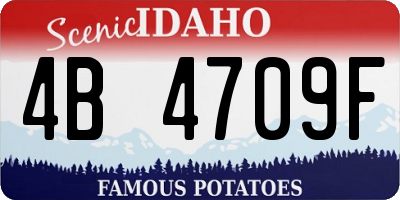 ID license plate 4B4709F