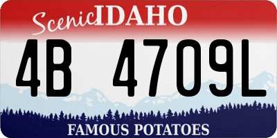 ID license plate 4B4709L