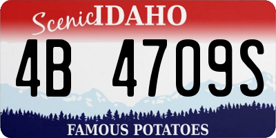 ID license plate 4B4709S
