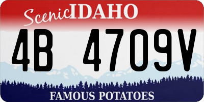 ID license plate 4B4709V