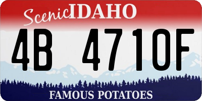 ID license plate 4B4710F