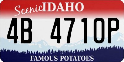 ID license plate 4B4710P
