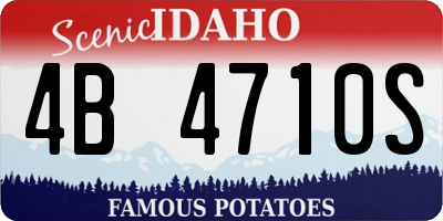 ID license plate 4B4710S